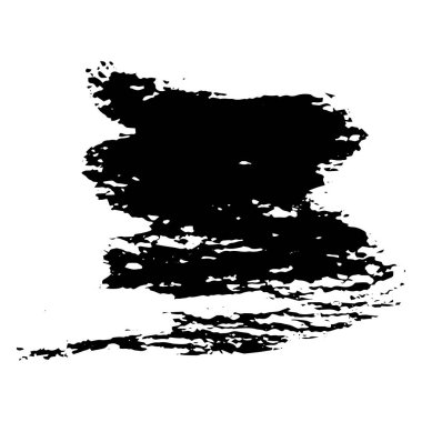 Mürekkep siyah leke. Soyut leke. Beyaz arka planda izole edin. Vektör illüstrasyonu