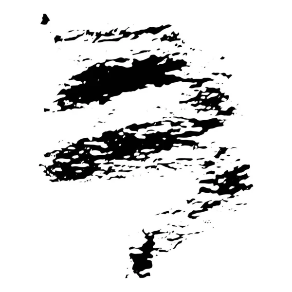 Чорнило Чорного Кольору Абстрактна Пляма Ізольовані Білому Тлі Векторні Ілюстрації — стоковий вектор