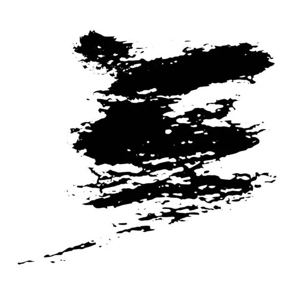 Μαύρη Κηλίδα Μελανιού Αφηρημένος Λεκές Απομονωθείτε Λευκό Φόντο Εικονογράφηση Διανύσματος — Διανυσματικό Αρχείο