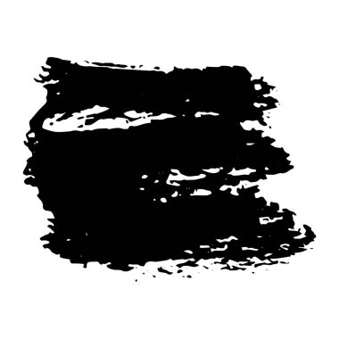 Mürekkep siyah leke. Soyut leke. Beyaz arka planda izole edin. Vektör illüstrasyonu