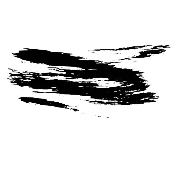 Mancha Negra Tinta Mancha Abstracta Aislar Sobre Fondo Blanco Ilustración — Archivo Imágenes Vectoriales