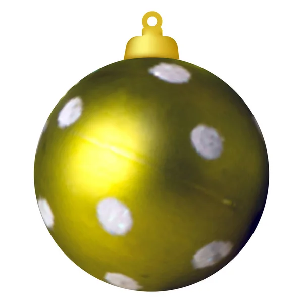 Bola de Natal na árvore. Decoração de Natal. Imagem vetorial — Vetor de Stock