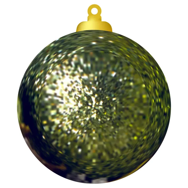 Χριστουγεννιάτικη μπάλα στο δέντρο. Χριστουγεννιάτικη διακόσμηση. Εικόνα διανύσματος — Διανυσματικό Αρχείο