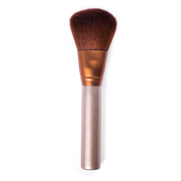 Kosmetisk Borste För Skönhet Makeup Isolerad Vit Bakgrund — Stockfoto