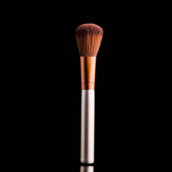 Cosmetic Brush Beauty Makeup Black Background — Stock Photo, Image