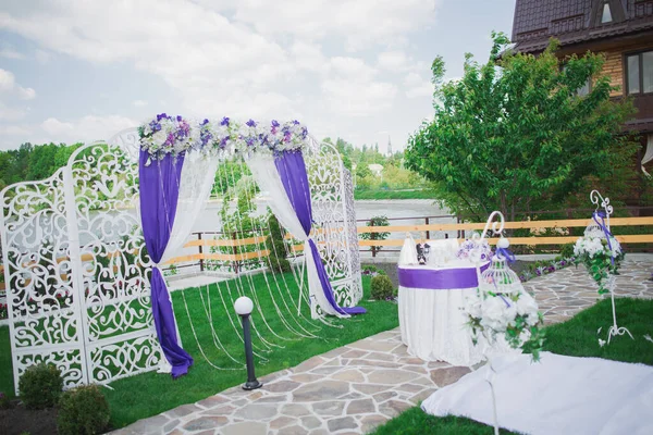 Ceremonia Boda Aire Libre Decoración Eventos Con Flores — Foto de Stock