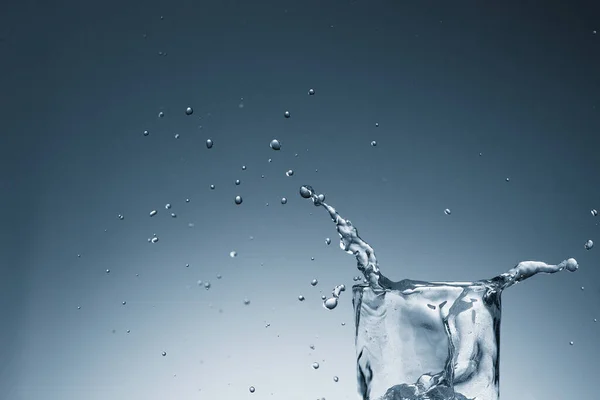 Water Splash Bubble Glasses Background — Stock Photo, Image