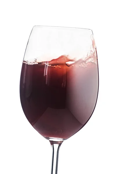 Glass Red Wine Isolated White Background — Stock Photo, Image