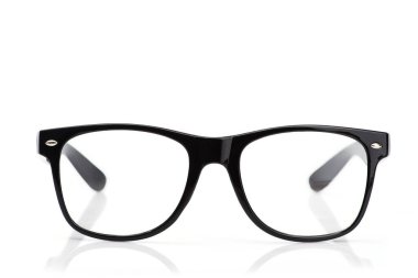 siyah modern gözlük beyaz arkaplanda izole