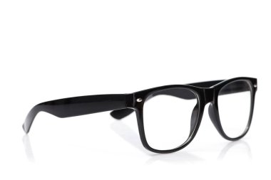 siyah modern gözlük beyaz arkaplanda izole