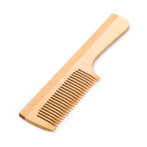 Wooden Beauty Comb Isolated White Background — Stock Photo, Image