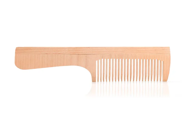 Wooden Beauty Comb Isolated White Background — Stock Photo, Image
