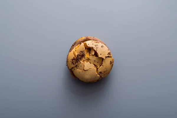 Delicioso Bolo Macaroon Francês Chocolate Uma Mesa — Fotografia de Stock