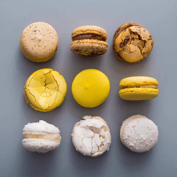 Delicious French Macaroon Cake Table Top View — Stock Photo, Image