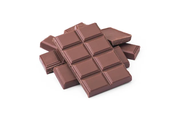 Beyaz Bir Arka Planda Izole Edilmiş Çikolata — Stok fotoğraf