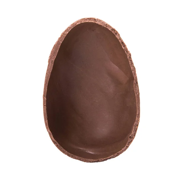 Oeuf Chocolat Pâques Isolé Sur Fond Blanc — Photo