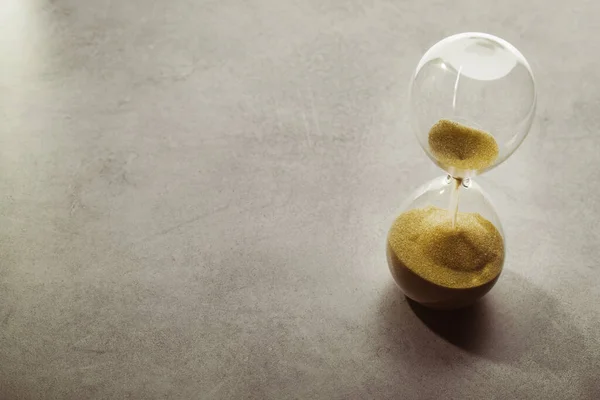 Sandglass Ampulheta Com Areia Tempo Está Acabar Velocidade Tomada Decisão — Fotografia de Stock