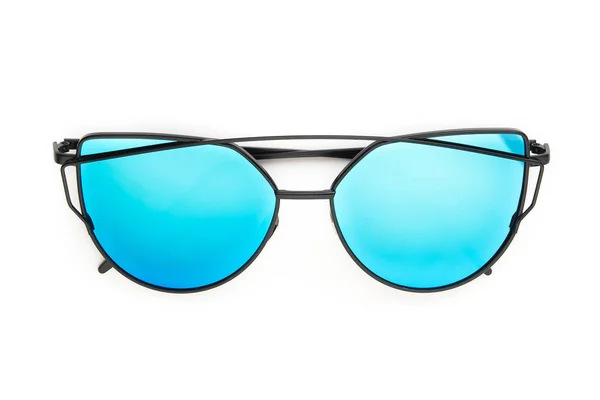 Gafas Modernas Azules Aisladas Sobre Fondo Blanco —  Fotos de Stock