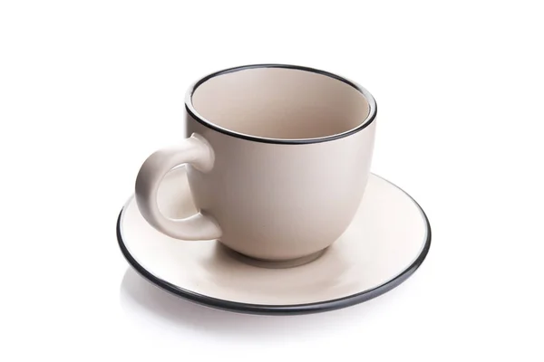 Пустой Кофе Чашку Изолированы Белом Фоне — стоковое фото