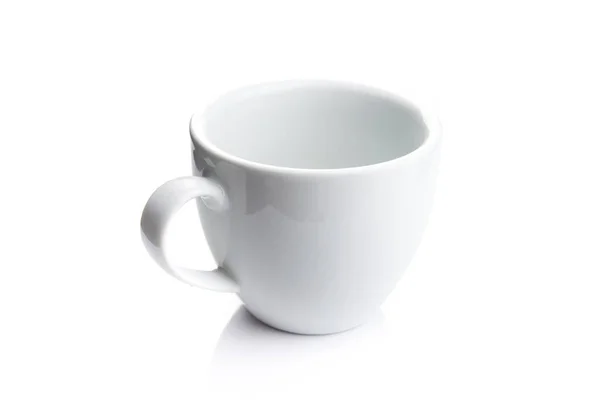 Taza Café Vacío Aislado Sobre Fondo Blanco — Foto de Stock