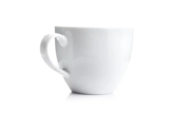 Lege Koffiebeker Geïsoleerd Een Witte Achtergrond — Stockfoto