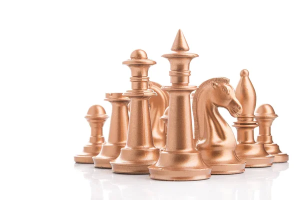 Chess Peaces Isolated White Background — Stock Photo, Image