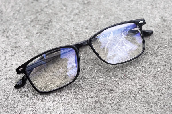 Broken Glasses Lying Street Asphalt Unpleasant Situation Road — Stock Photo, Image