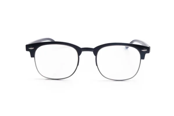 白い背景に黒い目のメガネが隔離されている 付属品改善ビジョン — ストック写真