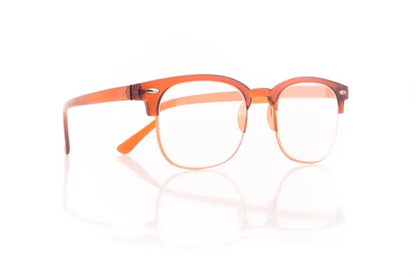 Okulary Pomarańczowe Vintage Odizolowane Białym Tle Wzrok Ulepszenia Akcesoriów — Zdjęcie stockowe