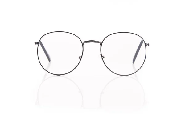 Oculos Olho Moda Redondos Isolados Fundo Branco Visão Melhoria Acessória — Fotografia de Stock