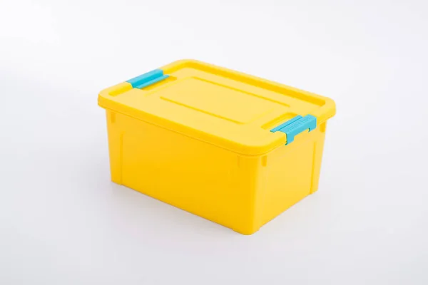 Plastic Container Doos Geïsoleerd Een Witte Achtergrond — Stockfoto