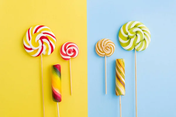 Lollypop Godis Trend Pastell Färger Pop Art Sommarmat För Barn — Stockfoto