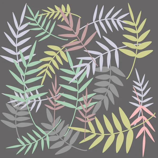 Цветы Гвоздики Набор Листья — стоковый вектор