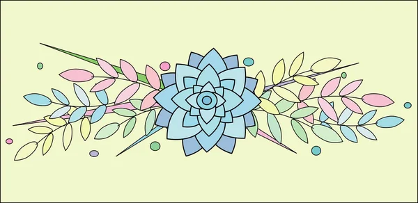 Квітка Листя Гілки Вінок — стоковий вектор