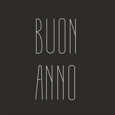 Mutlu yeni yıl fırça yazı, koyu arka plan üzerinde izole ver. İtalyanca dil