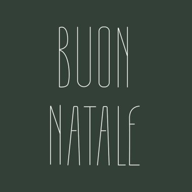 Mutlu Noeller, yazı, koyu arka plan üzerinde izole fırça el. Vektör çizim. İtalyanca dil