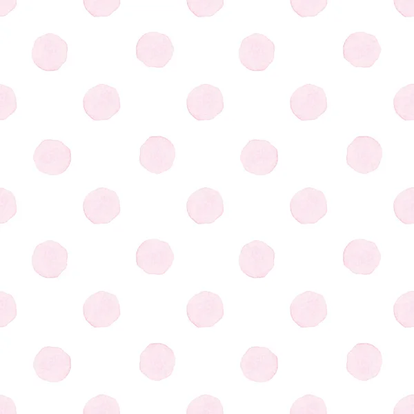 Cerchi modello acquerello in colori pastello. Acquerello macchie rosa su sfondo bianco . — Foto Stock