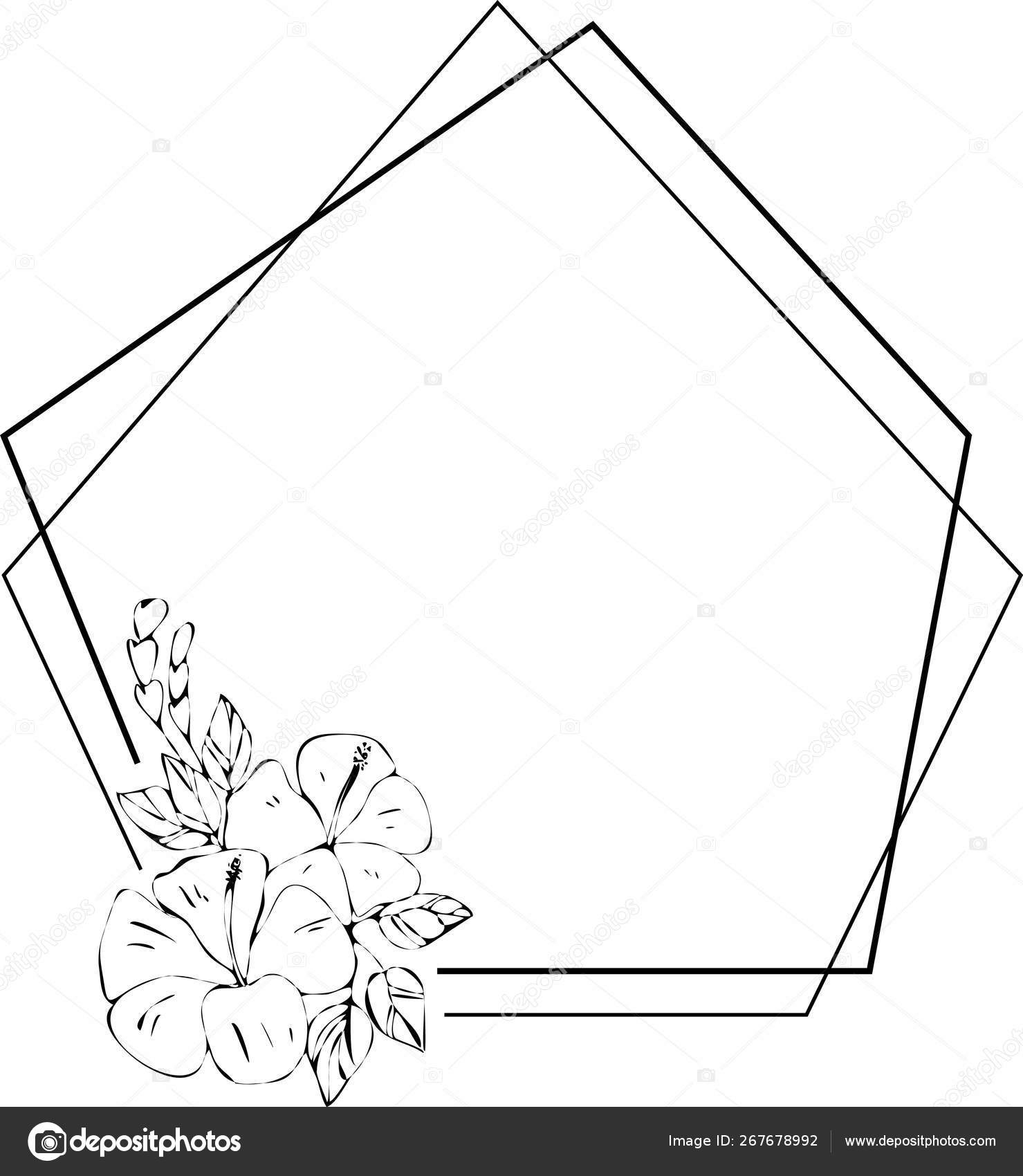 Flowers Frame Flowers Drawing And Sketch With Line Art On White Backgrounds Vector Image By C Harbacheuskaya Vector Stock