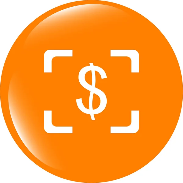 Valutaväxlingsikon Valutakonverterarsymbol Pengamärke Glänsande Knapp Modern Webbplats Knapp — Stockfoto