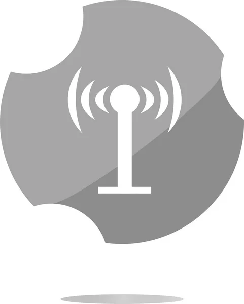Ikona Symbolu Wifi Przycisk Izolowana Białym Tle — Zdjęcie stockowe