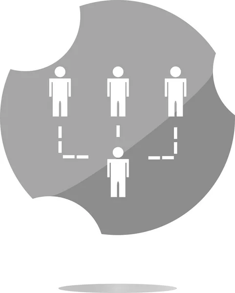 Pictogram Knop Met Net Van Mens Binnen Geïsoleerd Wit — Stockfoto