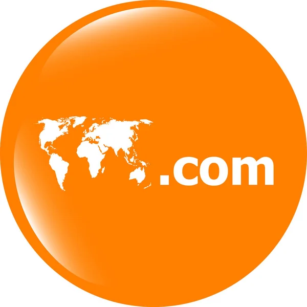 Domain Com Εικονίδιο Υπογραφή Ανώτατου Επιπέδου Σύμβολο Τομέα Internet Παγκόσμιο — Φωτογραφία Αρχείου