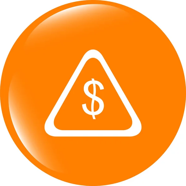 Webová Ikona Mrak Dolary Peníze Znamení — Stock fotografie