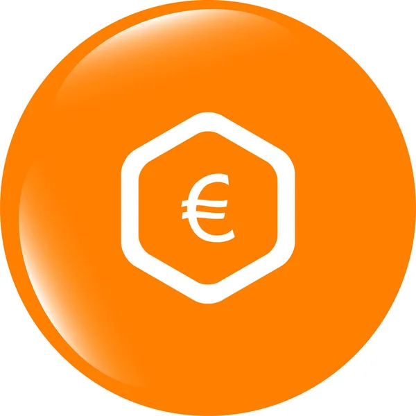 Веб Іконка Хмарі Грошовим Знаком Євро — стокове фото