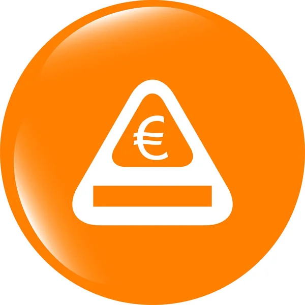 Sign Icon Euro Money Sign Warning Symbol — Stock Photo, Image