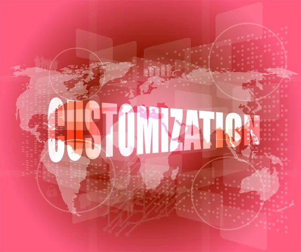 Customization Word Digital Binary Touch Screen — Stock Photo, Image