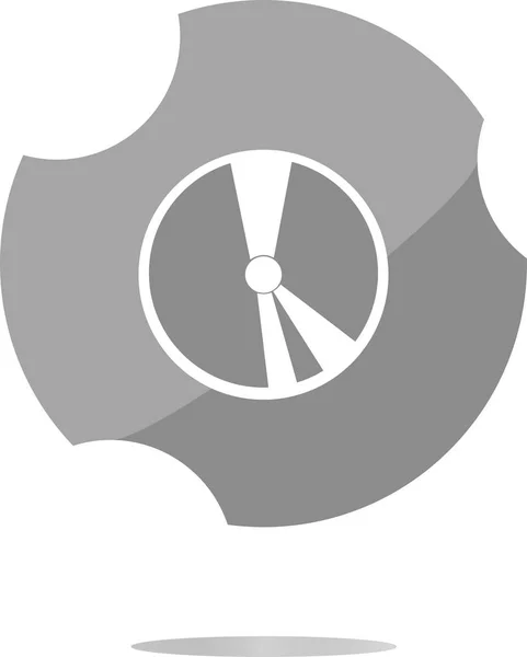 Disk Web Icon Button Знак Традиционном Плоском Стиле Изолирован Белом — стоковое фото