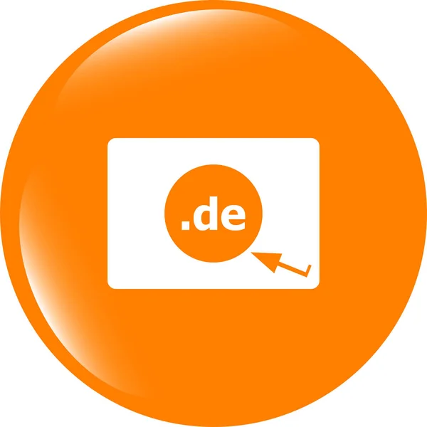 Domain Σήμα Εικονίδιο Κορυφαίο Σύμβολο Τομέα Διαδικτύου — Φωτογραφία Αρχείου