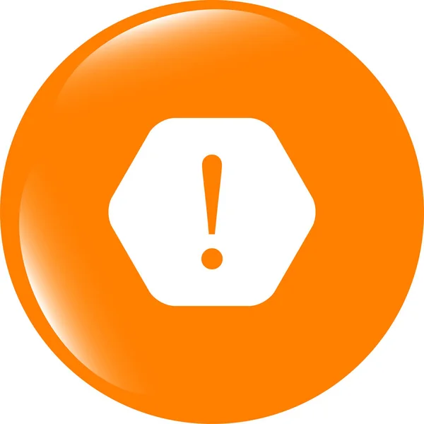 Achtung Zeichen Symbol Ausrufezeichen Gefahrenwarnsymbol Moderne Benutzeroberfläche Website Taste — Stockfoto