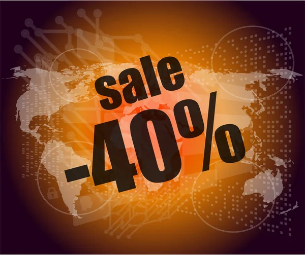 Sale Percentage Business Digital Touch Screen — Stock Photo, Image